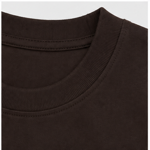 Camiseta de Manga Corta Extra Grande para Hombre, Diseño Interlock Estructurado en Color Marrón Espresso, MTS-OVR-0028 - Product Image 6