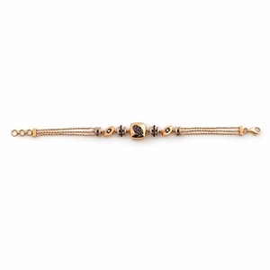 18ct Gold Blue Crystal Geometric Link <b>Bracelet</b> for Women Luxury Elegant <b>Adjustable</b> Chain Jewelry Wedding - Product Image 5