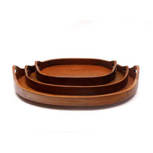 Serenity Luxe ชุดถาดไม้อะคาเซียตกแต่งไม้มะม่วงและไม้ชีแฮมสำหรับใช้ในบ้านกาแฟและโรงแรมที่หรูหรา - Product Image 5