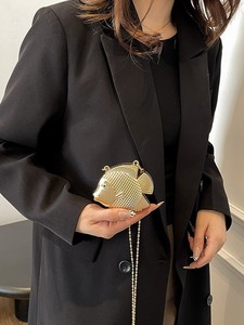 Pochette de soirée élégante pour femme avec rabat en métal, chaîne et décorations scintillantes – Idéale pour les cadeaux et événements festifs - Product Image 4