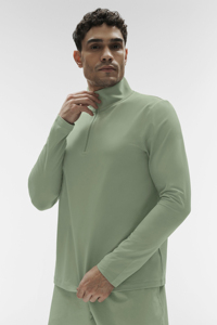 Custom Logo Men's Long Sleeve Athletic Top Half <b>Zip</b> Breathable Sports Fitness <b>Shirt</b> - Product Image 5