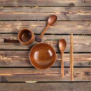 Service de vaisselle en bambou durable personnalisable en gros collection d'ustensiles en bois naturel pour la cuisine - Product Image 1