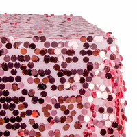 Panneaux de rideaux de fond de scène simples à sequins roses et rouges pour mariage, fête, événement festif, décoration intérieure/extérieure