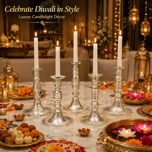 Ensemble de bougeoirs de luxe en acier inoxydable faits à la main, écologiques, modernes et décoratifs, pour la maison, les mariages, la décoration de table, cadeau - Product Image 4