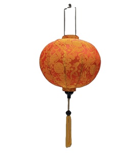 Lanterne en soie vietnamienne décorative, lanterne suspendue en tissu, abat-jour pour fête, mariage, restaurant, hôtel, décoration d'ambiance - Product Image 1