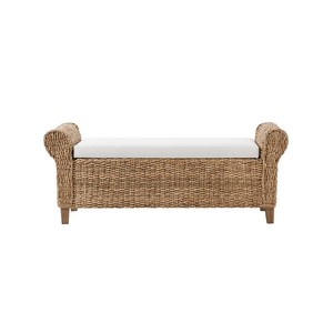 Elegant Seagrass Bench Patio for Living Room Modern Bohemian <b>Stool</b> Pouf Entryway Bench Chair Home Furniture Made in Vietnam - Product Image 2