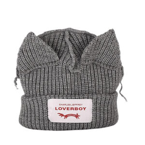 Bonnet en tricot personnalisé pour femme, chaud, respirant, imperméable, avec patch logo en laine douce à 100 %, pour un usage quotidien - Product Image 3