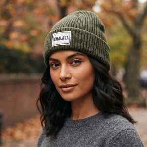Bonnet en tricot jacquard Y2K personnalisé unisexe motif toile d'araignée avec bouton coupe-vent pour l'hiver, pour hommes et femmes, vente en gros OEM - Product Image 2