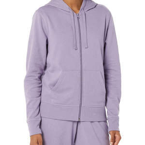 Nouvelle Arrivée : Sweat à Capuche Femme Tendance Été en Coton Léger et Doux, Fermeture Éclair, Coupe Confortable et Décontractée, Personnalisable - Product Image 1