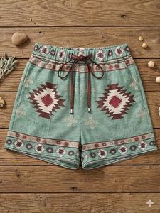 Shorts de bain pour femmes, taille élastique, taille mi-haute, respirant, mélange de coton, coupe classique, écologique, séchage rapide - Product Image 6