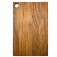 Houten snijplank van walnoot, ecologisch, antibacterieel, met ophanggat, duurzaam, dik, slagerblok