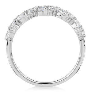 Anillo de Boda Apilable con Diseño de Hojas y Ramas, de Oro Blanco de 14K con Rodio, con Diamante Cultivado en Laboratorio de Corte Marquesa de 1.15 CT, Certificado IGI - Product Image 3
