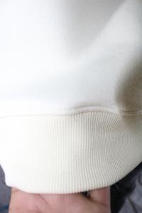 THE WELL ASH GREY <b>Mock</b> <b>Neck</b> Sweatshirt 100% WHITE Applique Embroidery wide <b>neck</b> Sweatshirt Finer Threads - Product Image 2