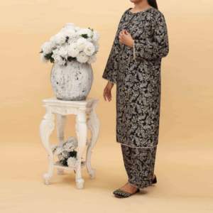 2PC Printed Cambric Cord Set PS5100 para Blazers de mujer - Product Image 2