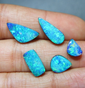 Australian Opal Doublet Cabochon Blue Fire Natural Loose Opal Gemstone for Jewelry Making Wholesale - Product Image 1