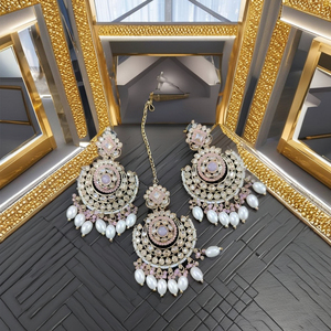 Boucles d'oreilles indiennes en vente chaude, boucles d'oreilles anciennes plaquées ombre avec zircon, bijoux pour femmes, boucles d'oreilles pour femmes - Product Image 1