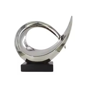 Nouvelle arrivée incroyable, sculpture abstraite artistique en métal doré faite à la main, vente chaude, bon prix, décoration moderne pour la maison et le bureau - Product Image 6