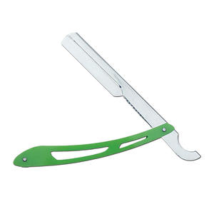 Rasoir à barbe professionnel vert en acier à haute teneur en carbone, lames à simple tranchant, usage professionnel, modèle UBI - Product Image 3
