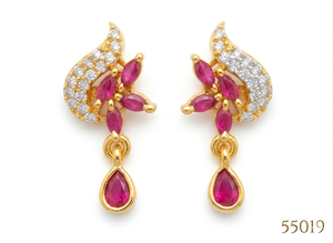 Pendientes de cristal ovalados de moda – Joyería llamativa en oro y plata 55019 - Product Image 2