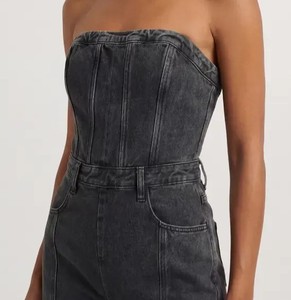 Women's Private Label Denim <b>Jumpsuit</b> Custom Jean One Piece OEM ODM Wholesale Factory Manufacturer <b>Jumpsuit</b> Playsuit Overalls - Product Image 4