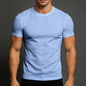 T-shirt pour homme, coupe ajustée, coton doux, col rond, confortable, vêtements décontractés et sportifs, qualité supérieure, mode américaine - Product Image 5