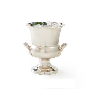 Enfriador de vino de aluminio fundido de diseño, cubitera para champán con acabado plateado y asa, para bar y fiestas, enfriadores de cerveza - Product Image 2