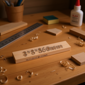 Listello di legno quadrato ILAN 8x8x860mm per lavori artigianali e progetti fai da te - Product Image 2