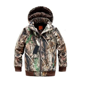 Waterproof Removable Hood Hunting <b>Jackets</b> Durable Bonded <b>Soft</b> <b>Shell</b> Hooded Highly Water-Resistant Hunting <b>Jacket</b> For <b>Men</b> - Product Image 3