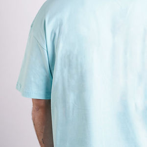 T-shirt imprimé en relief 100% coton, personnalisé, lourd, respirant, imprimé en relief 3D, pour homme, avec logo - Product Image 5