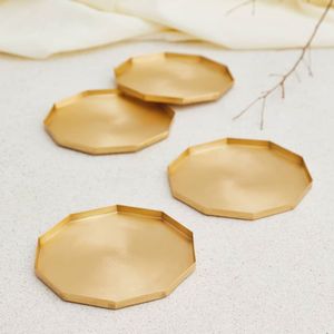 Premium Handmade Brass <b>Glass</b> Coaster Set Wholesale Decorative Drink Mats for Dining Table Kitchen Hotel Restaurant Bulk - Product Image 6