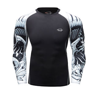 Men Rash Guard Swim Shirt UV Protection Long Sleeve Quick Dry <b>Surf</b> Beach Activewear Top - Product Image 6