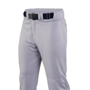 Pantalon de baseball 100% polyester, longueur intégrale, taille sur mesure, couleur unie gris clair, vêtements de sport pour équipe, pantalon de baseball de haute qualité pour hommes - Product Image 4