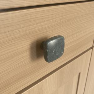 Poignée de meuble AG Elements en marbre vert poli, carrée, minimaliste, durable, pour commode de cuisine, tiroir, 3,7 x 5,5 cm - Product Image 1