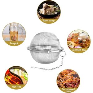 2pcs 2.7 Inches Stainless Steel Mesh <b>Tea</b> Ball <b>Tea</b> <b>Infuser</b> Strainer Filters for <b>Teas</b> - Product Image 2