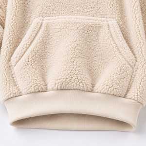Sweat-shirt à capuche en polaire surdimensionné, couleur unie, vêtement d'hiver décontracté avec poche, anti-boulochage, coupe classique, sweat-shirt en tricot pour homme - Product Image 5