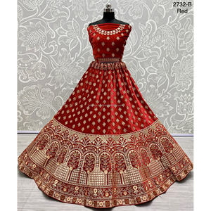 Collections de velours de vêtements de mariée indiens pour la mariée avec le travail de Zarkhan par Fabzone - Product Image 6