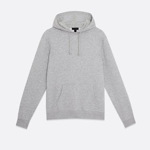 Sudadera con Capucha Gris para Hombre, Corte Regular, Felpa Francesa, Algodón Transpirable, Color Sólido, Ropa Casual de Otoño - Product Image 6