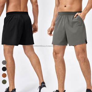 กางเกงขาสั้นไนลอนสำหรับผู้ชายระบายอากาศได้ดีมีกระเป๋าและสายรัดเอวยางยืดแห้งเร็วชุดออกกำลังกายสำหรับผู้ชาย - Product Image 4