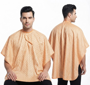 Capa de Barbero Impermeable 100% Poliéster para Hombre, Capa de Corte de Pelo con Cuello Redondo Personalizada - Product Image 5
