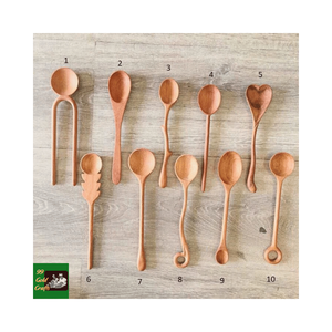 Cuillère à café et à thé en bois avec logo personnalisé imprimé, cadeau promotionnel de Noël - Product Image 4