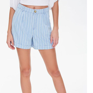 Women Striped Woven Above Knee Shorts Casual Spring Summer Regular Fit 2 Piece <b>Set</b> - Product Image 5