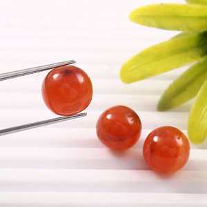 Lot en gros de 10 mm de billes rondes lisses en cornaline naturelle, sphères de cristal de guérison, pierres précieuses en vrac pour la fabrication de bijoux - Product Image 2