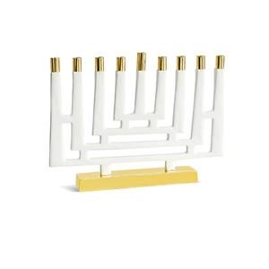 Menorah Clásica Vintage de Latón Dorado con Siete Ramas Esféricas, Regalo de Israel, Menorah Decorativa para Velas, Perfecta para el Hogar y el Templo - Product Image 2