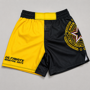 Shorts Funcionales de Combate BJJ MMA para Grappling con Forro de Compresión Integrado NOGI de Secado Rápido, Transpirables y Elásticos con Cierre de Gancho y Bucle - Product Image 1