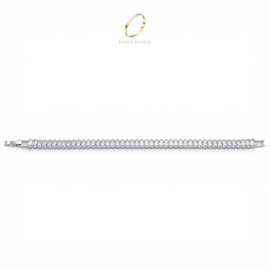 Wholesale Baguette 925 Silver Brass Cubic Zirconia Tennis <b>Bracelet</b> Chain <b>Copper</b> <b>Bracelet</b> for Women for Girls Fashion Jewelry - Product Image 5