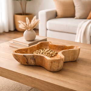 ถาดเสิร์ฟรากไม้สักทรงโมเดิร์น งานฝีมือ ARTERRA พรีเมียม เป็นมิตรต่อสิ่งแวดล้อม - Product Image 2