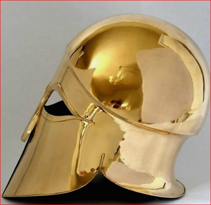 Casque de guerrier grec, casque corinthien médiéval, casque de chevalier plaqué laiton - Product Image 3