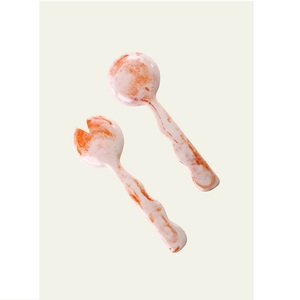 Ensemble de cuillères à salade en résine avec un design de découpe unique, lavables au lave-vaisselle, pour servir et mélanger, décoration de cuisine et de maison - Product Image 2
