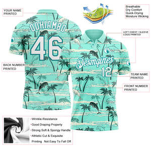 Wholesale <b>Custom</b> Polo Shirt 100% Polyester Sublimation Golf Wear Sports Team Club Uniform OEM Personalized Logo Name Printing - Product Image 4