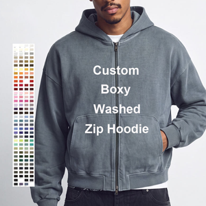 Sudadera con capucha gris para hombre, personalizada para fraternidad, con cremallera, corte regular, forro polar, informal, color liso, con bolsillos, para otoño - Product Image 3